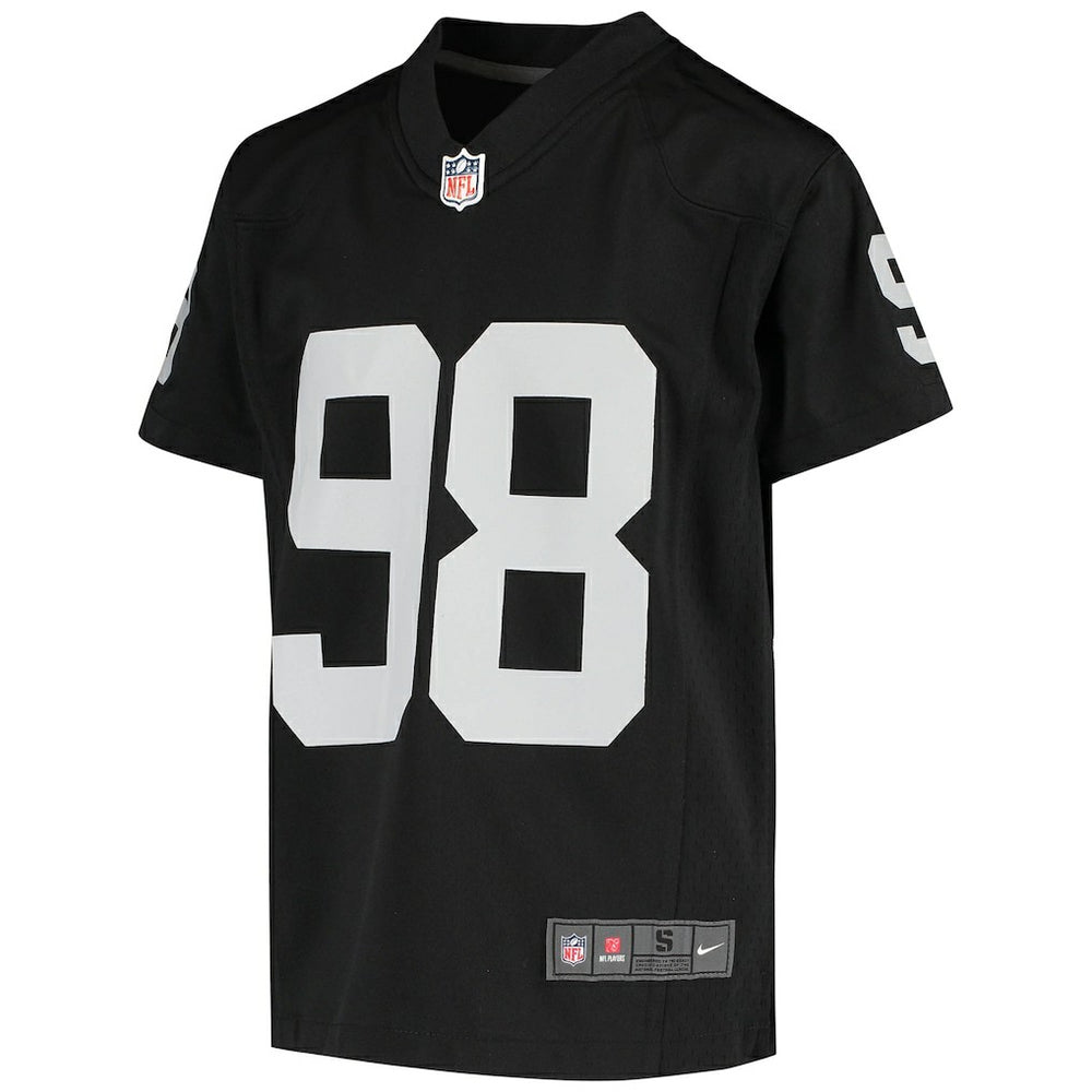 Maxx Crosby Las Vegas Raiders Youth Game Jersey Black