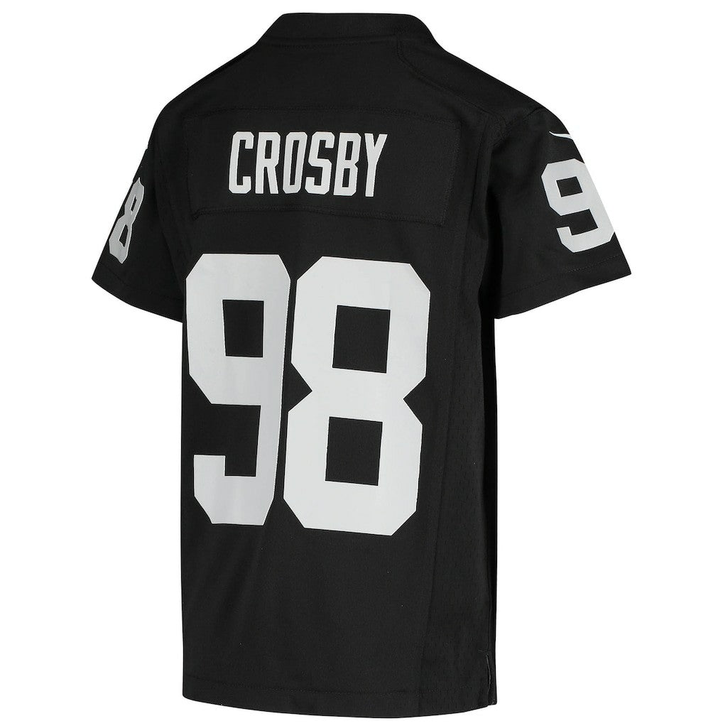 Maxx Crosby Las Vegas Raiders Youth Game Jersey Black