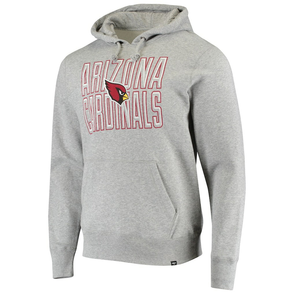Arizona Cardinals '47 Bevel Pullover Hoodie Heathered Gray