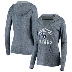 Tennessee Titans Women's Doubleface Slub Pullover Hoodie Heather Navy