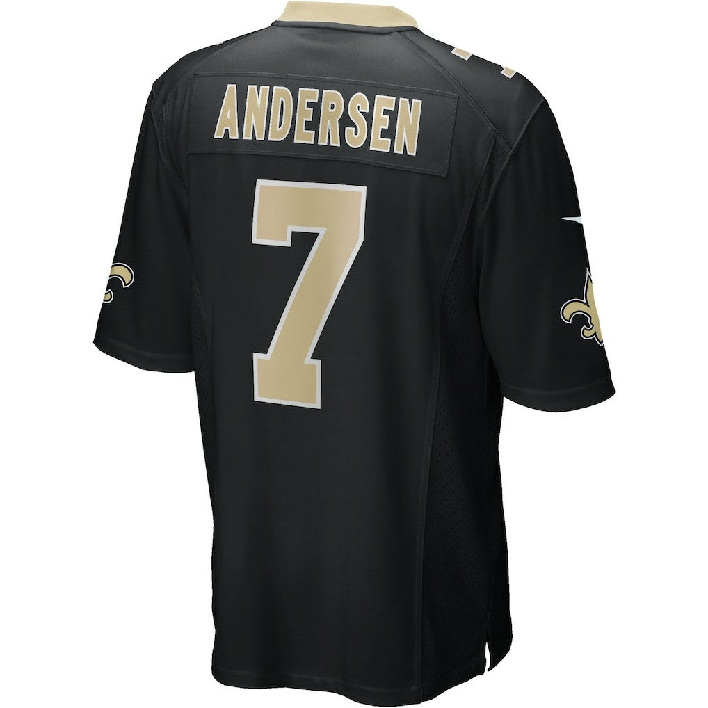 Morten Andersen New Orleans Saints Game Retired Player Jersey Black