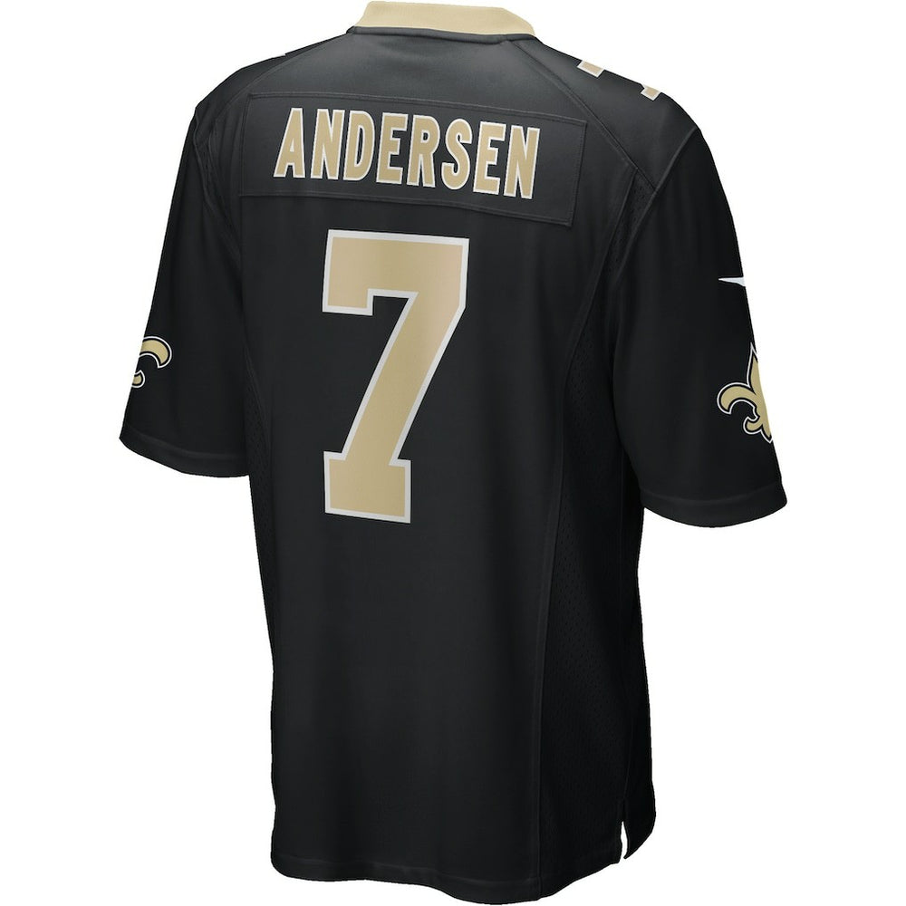 Morten Andersen New Orleans Saints Game Retired Player Jersey Black