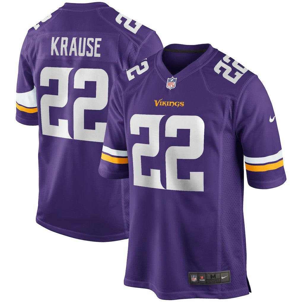 NFL Paul Krause Minnesota Vikings Game Retired Player Jersey - Purple
