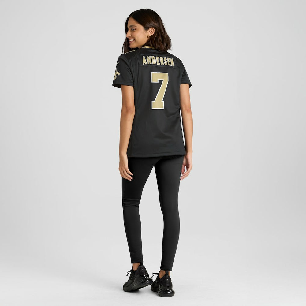 Morten Andersen New Orleans Saints Women's Game Retired Player Jersey Black