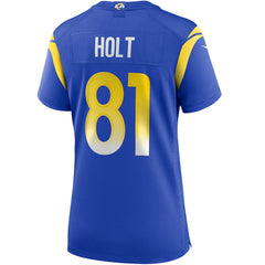 Torry Holt Los Angeles Rams Women's Game Retired Player Jersey Royal