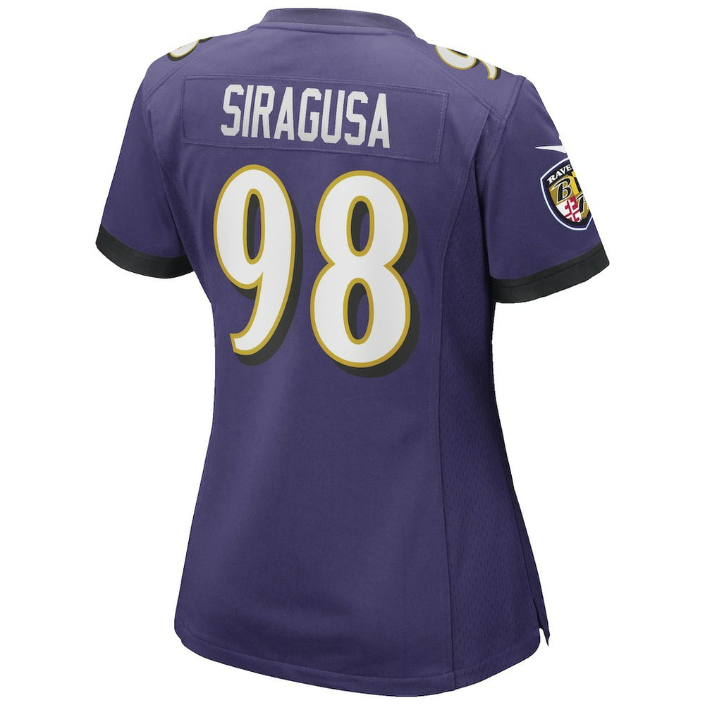 Tony Siragusa Baltimore Ravens Women's Game Retired Player Jersey Purple