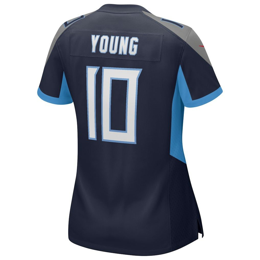 Vince Young Tennessee Titans Women's Game Retired Player Jersey Navy