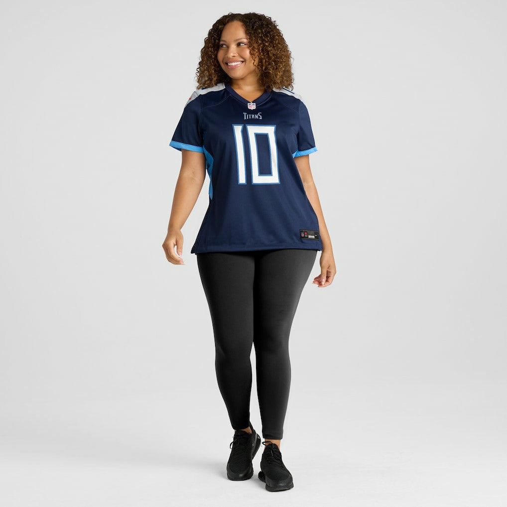 Vince Young Tennessee Titans Women's Game Retired Player Jersey Navy