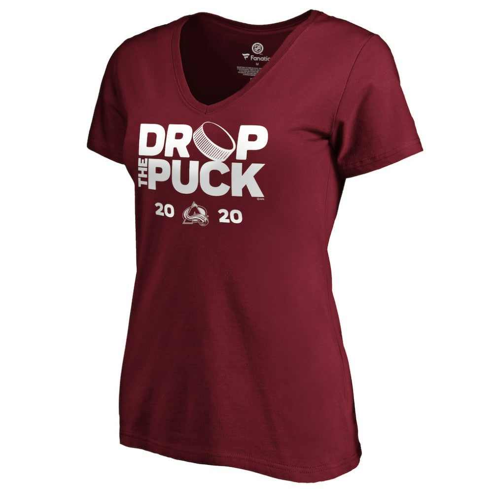 NHL Colorado Avalanche Women's Drop the Puck V-Neck T-Shirt - Garnet