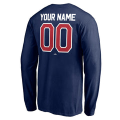 Atlanta Braves Personalized Winning Streak Name & Number Long Sleeve T-Shirt - Navy T-shirts