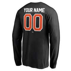 Baltimore Orioles Personalized Winning Streak Name & Number Long Sleeve T-Shirt - Black T-shirts