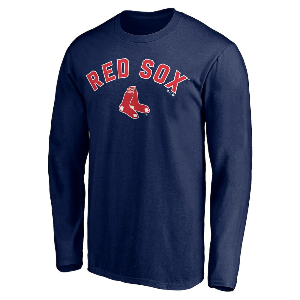 Boston Red Sox Personalized Winning Streak Name & Number Long Sleeve T-Shirt - Navy T-shirts