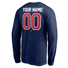 Boston Red Sox Personalized Winning Streak Name & Number Long Sleeve T-Shirt - Navy T-shirts