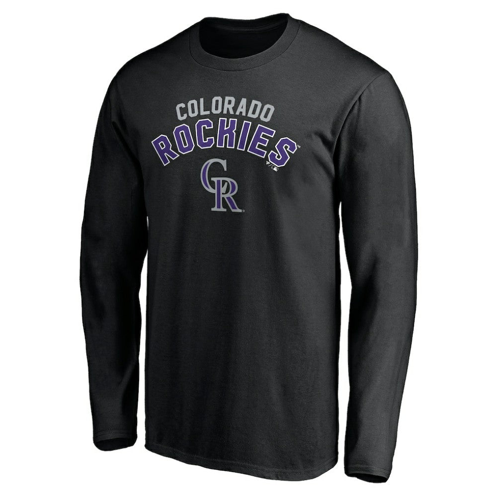 Colorado Rockies Personalized Winning Streak Name & Number Long Sleeve T-Shirt - Black T-shirts