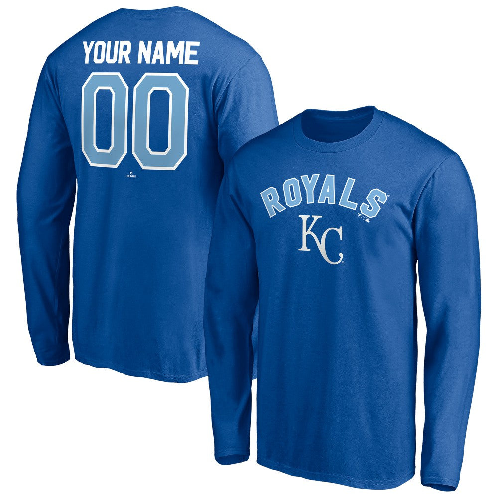 Kansas City Royals Personalized Winning Streak Name & Number Long Sleeve T-Shirt - Royal T-shirts