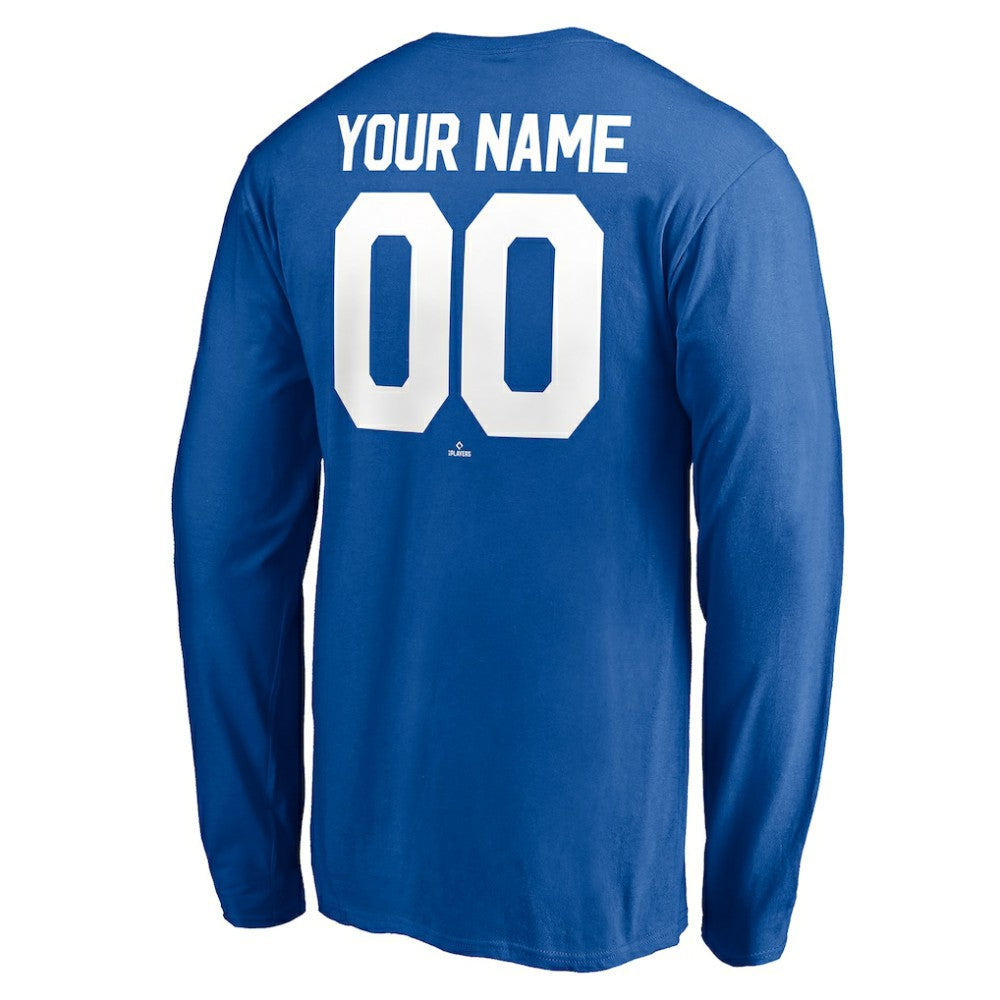 Los Angeles Dodgers Personalized Winning Streak Name & Number Long Sleeve T-Shirt - Royal T-shirts