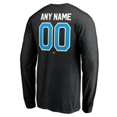 Miami Marlins Personalized Winning Streak Name & Number Long Sleeve T-Shirt - Black T-shirts