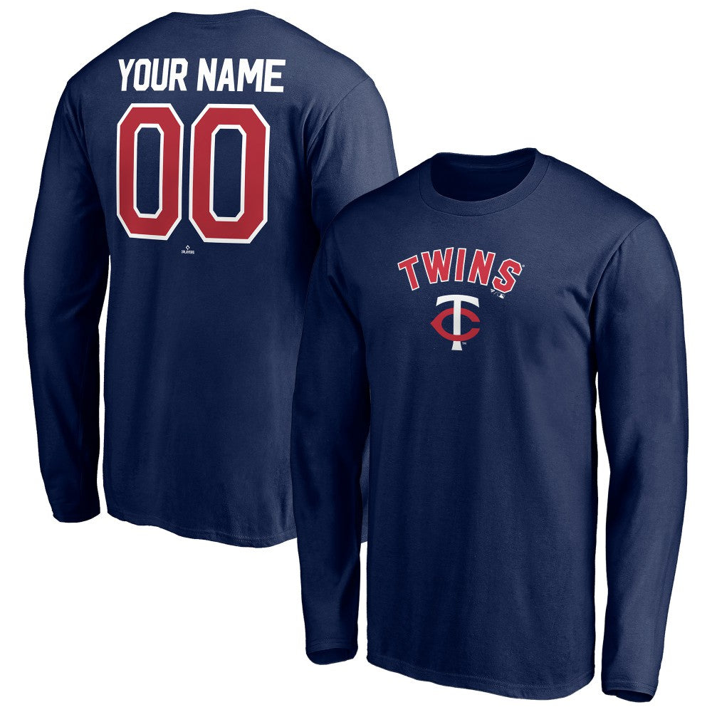 Minnesota Twins Personalized Winning Streak Name & Number Long Sleeve T-Shirt - Navy T-shirts
