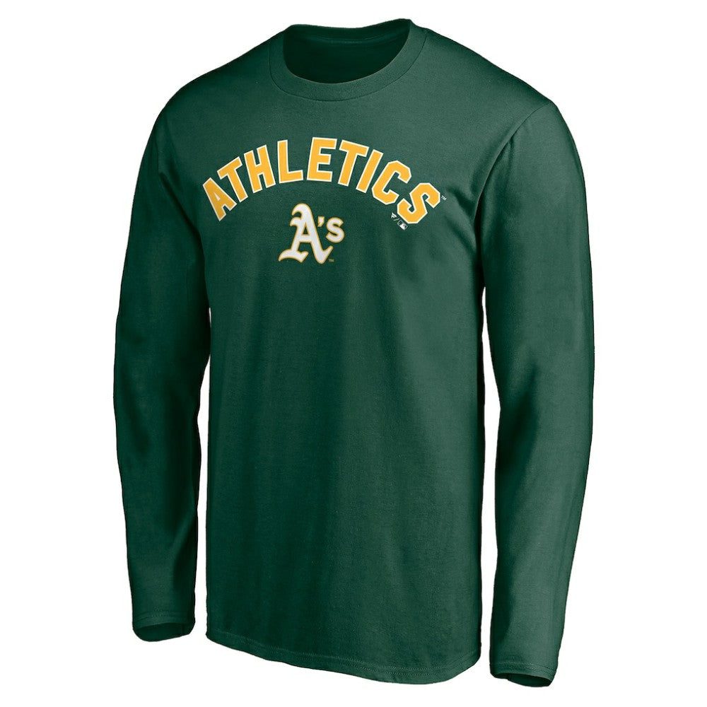 Athletics Personalized Winning Streak Name & Number Long Sleeve T-Shirt - Green T-shirts