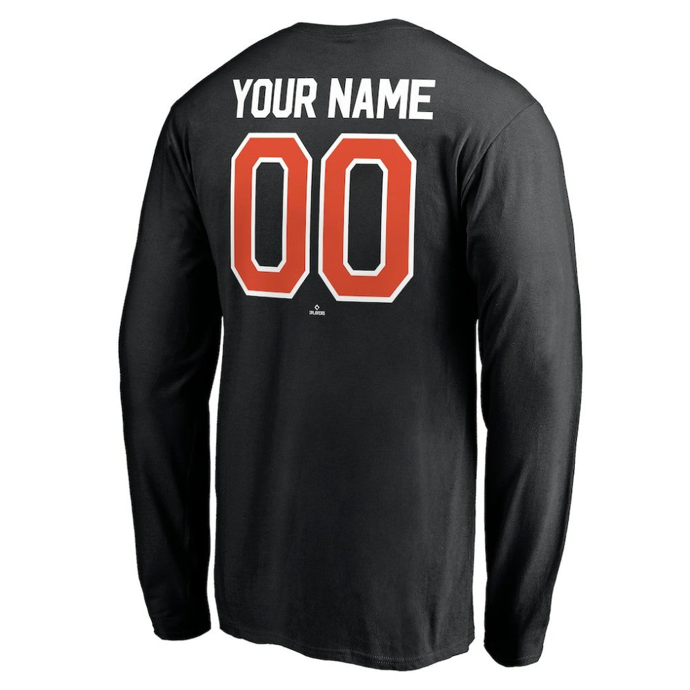 San Francisco Giants Personalized Winning Streak Name & Number Long Sleeve T-Shirt - Black T-shirts