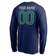 Seattle Mariners Personalized Winning Streak Name & Number Long Sleeve T-Shirt - Navy T-shirts