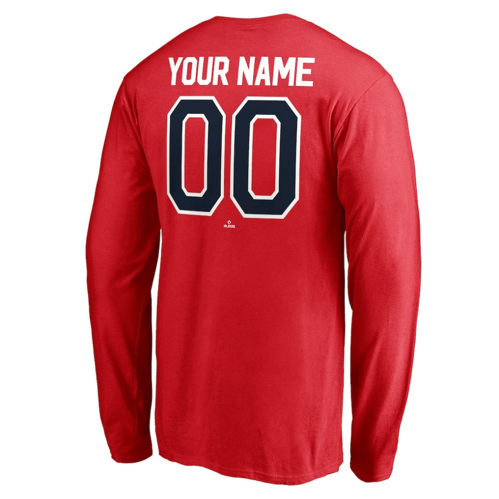 Washington Nationals Personalized Winning Streak Name & Number Long Sleeve T-Shirt - Red T-shirts