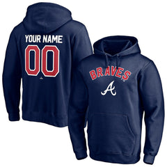 Atlanta Braves Personalized Winning Streak Name & Number Pullover Hoodie - Navy Hoodies