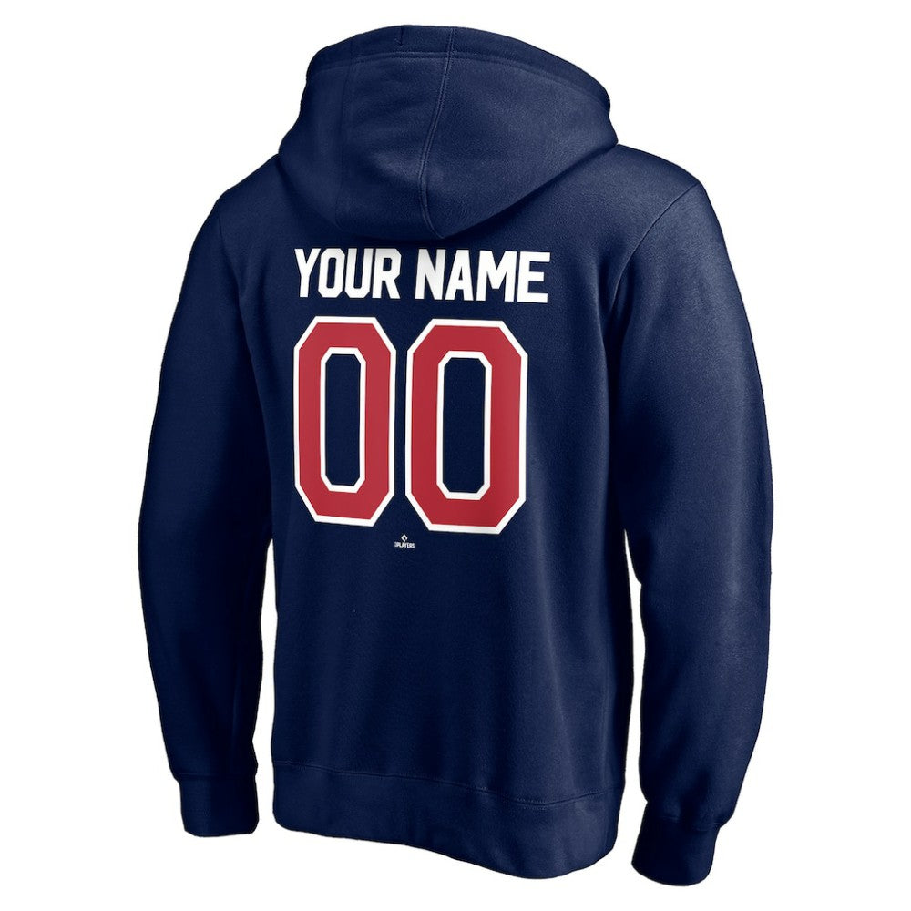 Atlanta Braves Personalized Winning Streak Name & Number Pullover Hoodie - Navy Hoodies