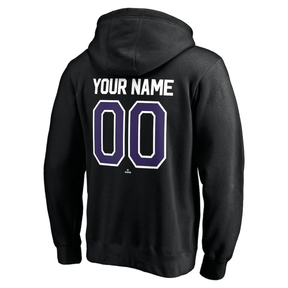 Colorado Rockies Personalized Winning Streak Name & Number Pullover Hoodie - Black Hoodies