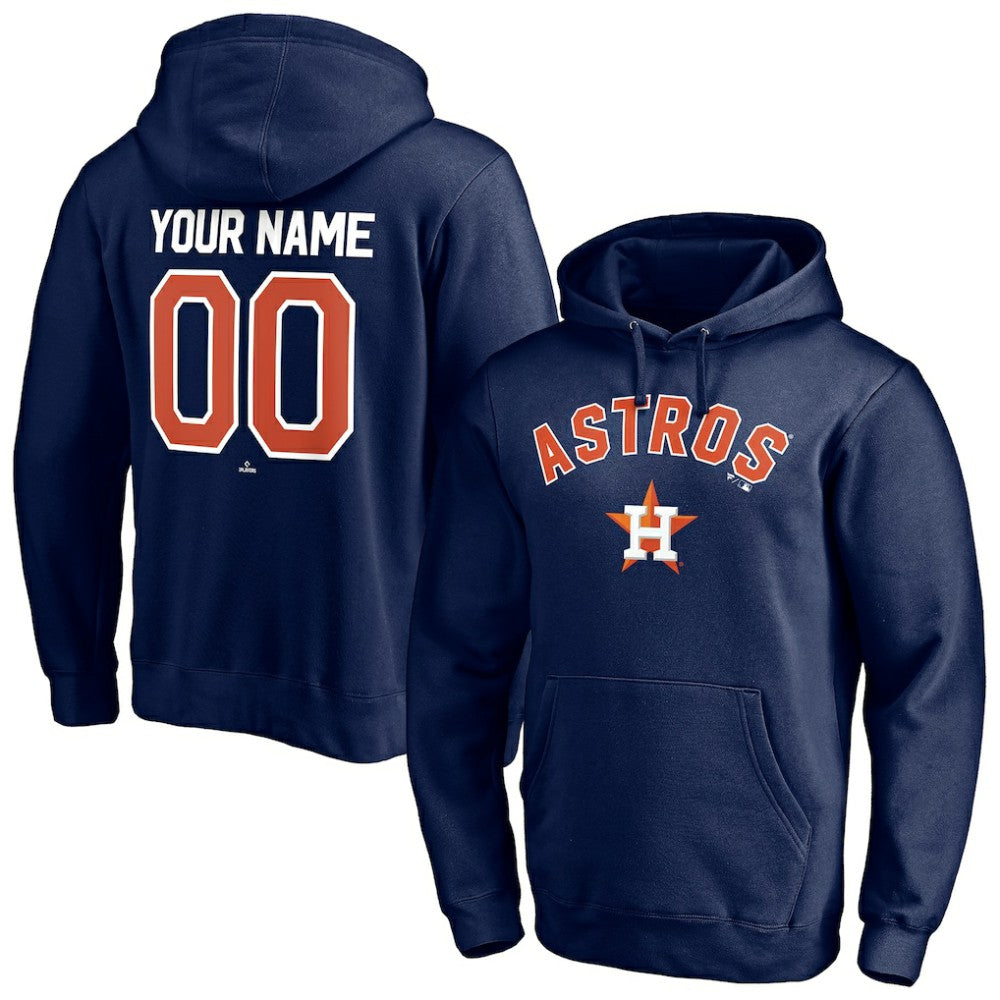 Houston Astros Personalized Winning Streak Name & Number Pullover Hoodie - Navy Hoodies