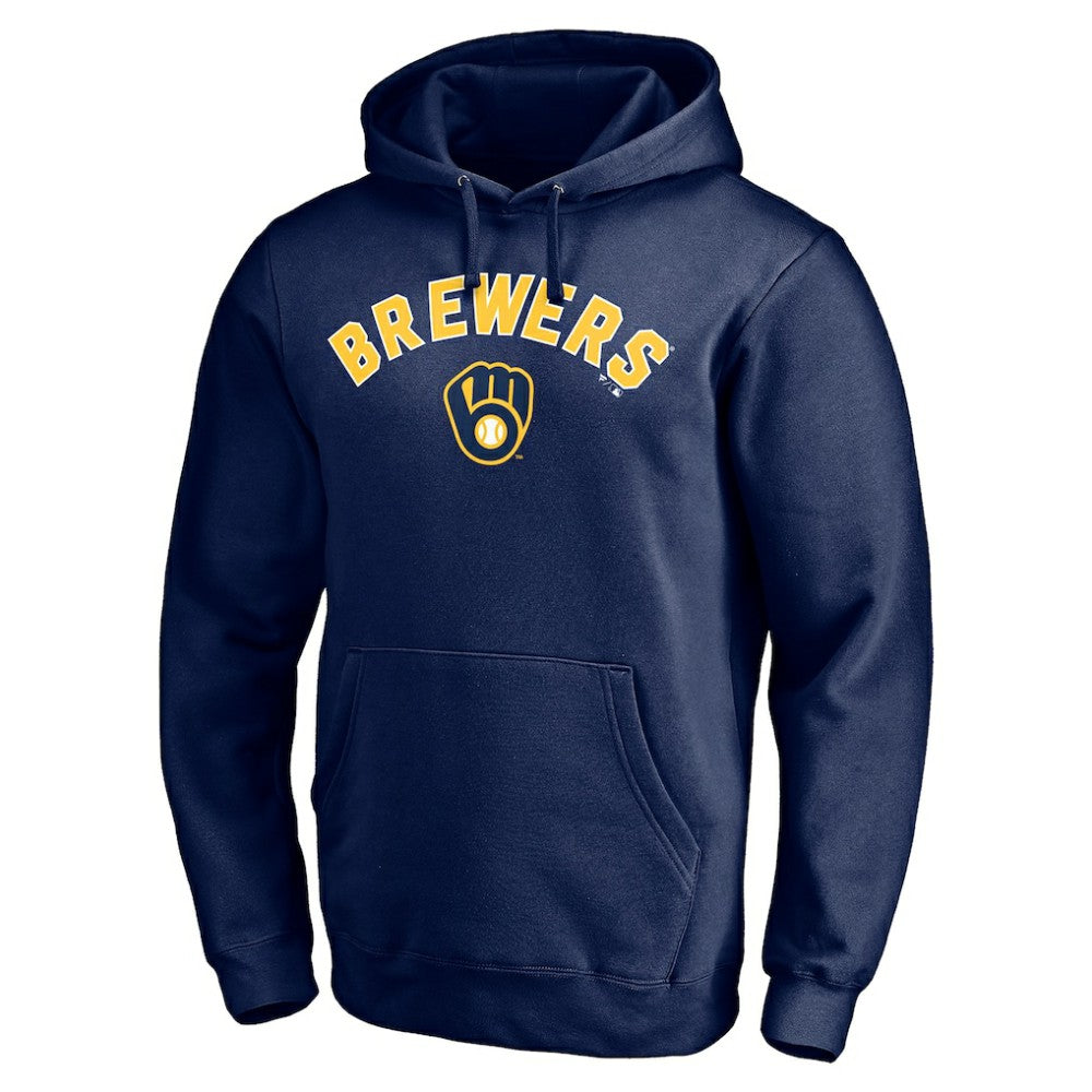 Milwaukee Brewers Personalized Winning Streak Name & Number Pullover Hoodie - Navy Hoodies