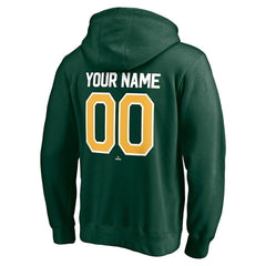Athletics Personalized Winning Streak Name & Number Pullover Hoodie - Green Hoodies