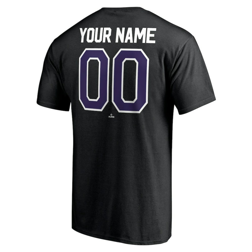 Colorado Rockies Personalized Team Winning Streak Name & Number T-Shirt - Black T-shirts