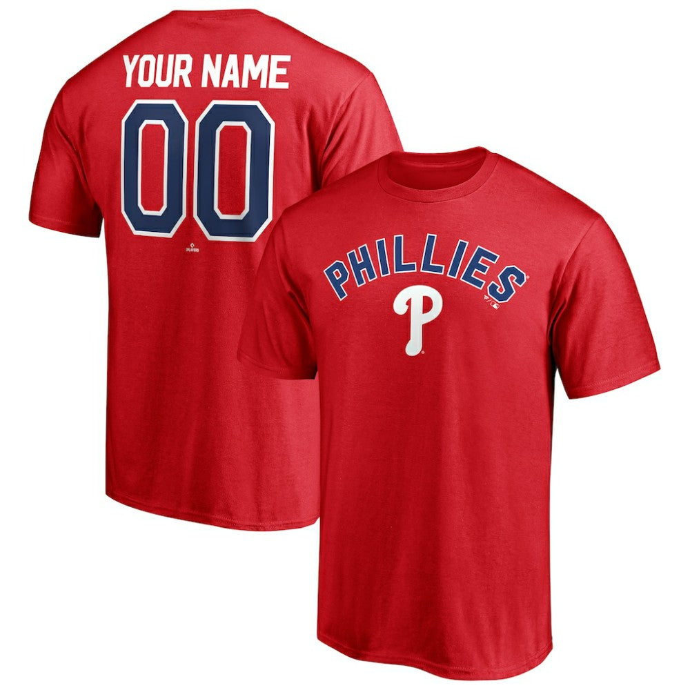 Philadelphia Phillies Personalized Team Winning Streak Name & Number T-Shirt - Red T-shirts