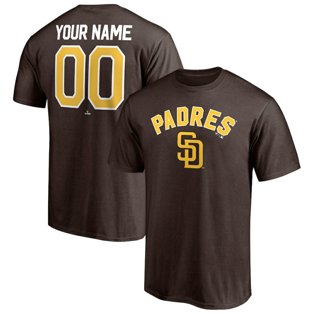San Diego Padres Personalized Team Winning Streak Name & Number T-Shirt - Brown T-shirts