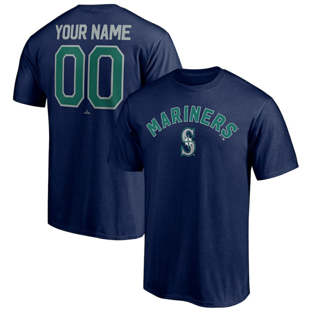 Seattle Mariners Personalized Team Winning Streak Name & Number T-Shirt - Navy T-shirts