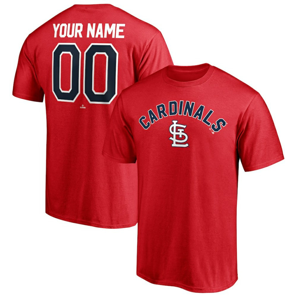 St. Louis Cardinals Personalized Team Winning Streak Name & Number T-Shirt - Red T-shirts