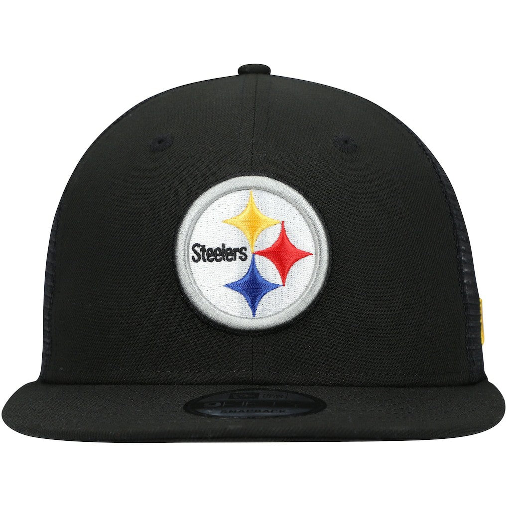 Pittsburgh Steelers New Era Shade Trucker 9FIFTY Snapback Hat Black