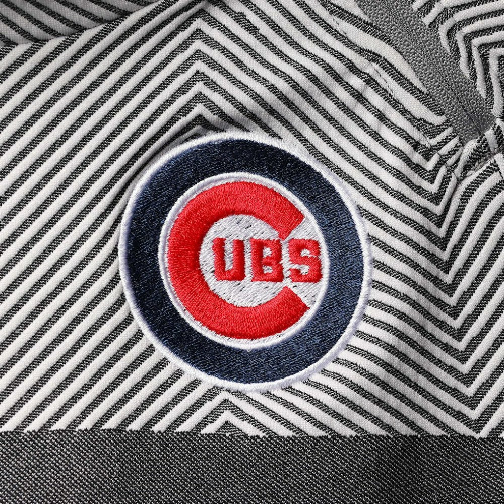 Chicago Cubs Levelwear Women's Verse Asymmetrical Raglan Tri-Blend Quarter-Zip Jacket - Gray Jackets