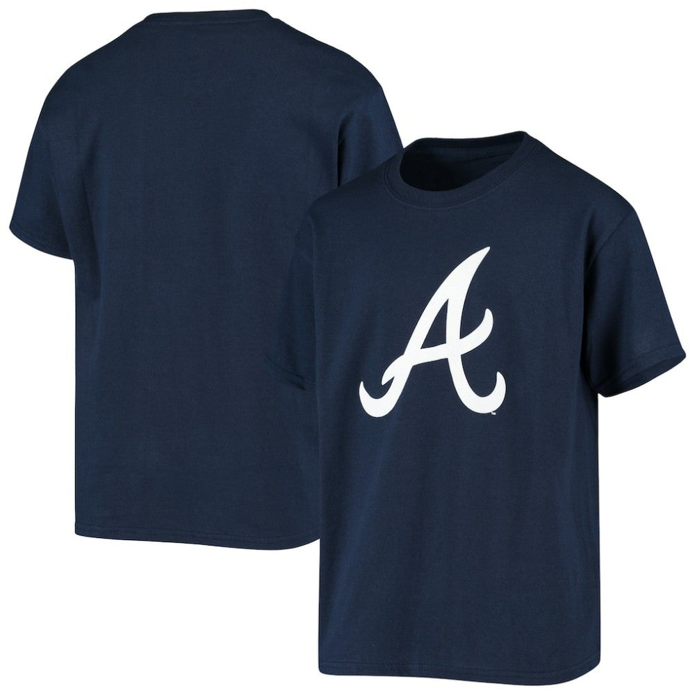 Atlanta Braves Stitches Youth Team Logo T-Shirt - Navy T-shirts