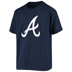 Atlanta Braves Stitches Youth Team Logo T-Shirt - Navy T-shirts