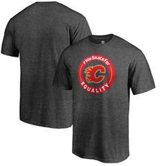NHL Calgary Flames #WeSkateFor T-Shirt - Heather Gray