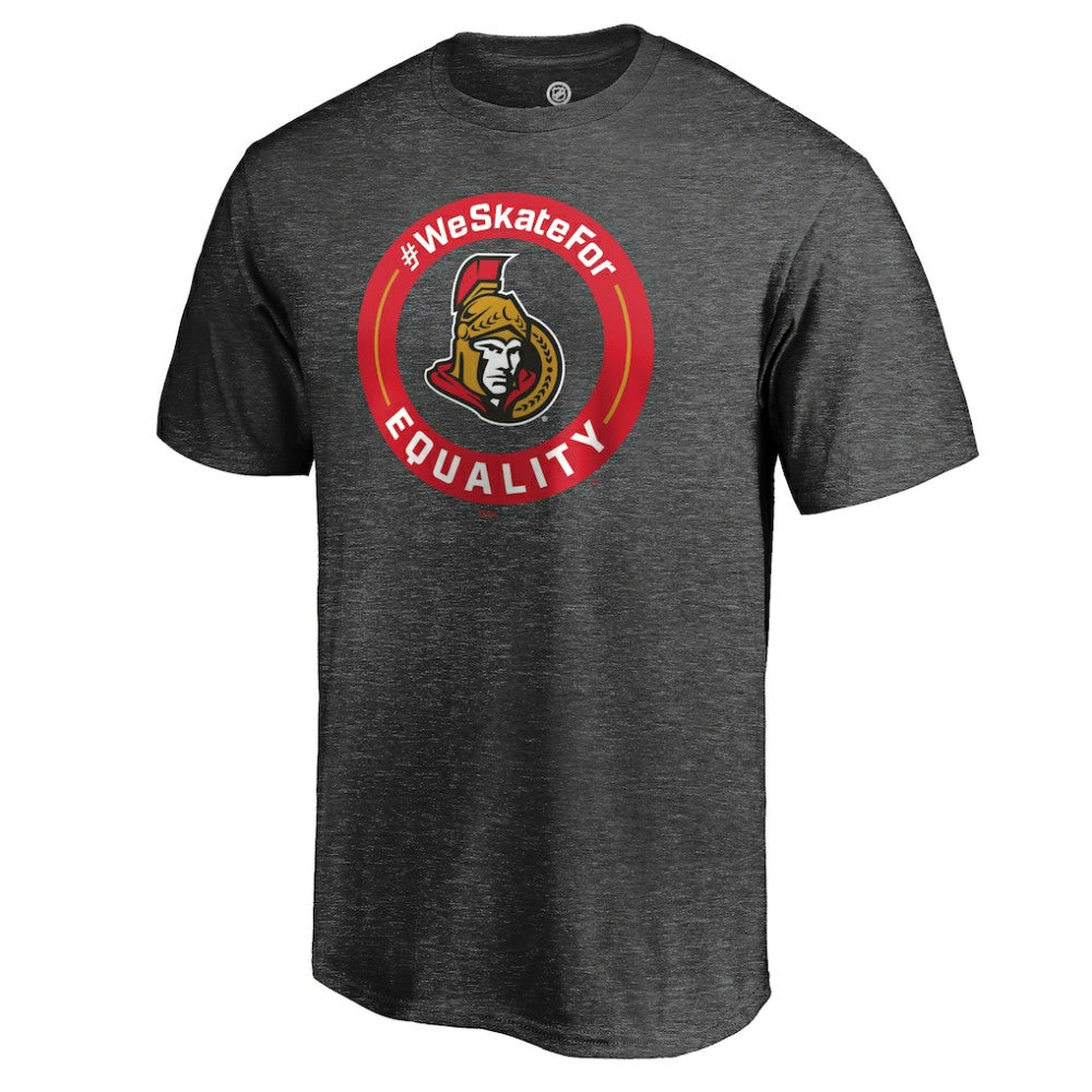 NHL Ottawa Senators #WeSkateFor T-Shirt - Heather Gray