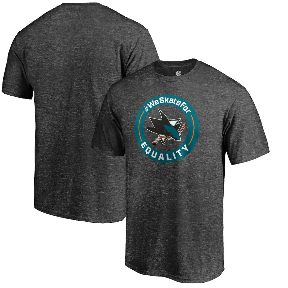 NHL San Jose Sharks #WeSkateFor T-Shirt - Heather Gray