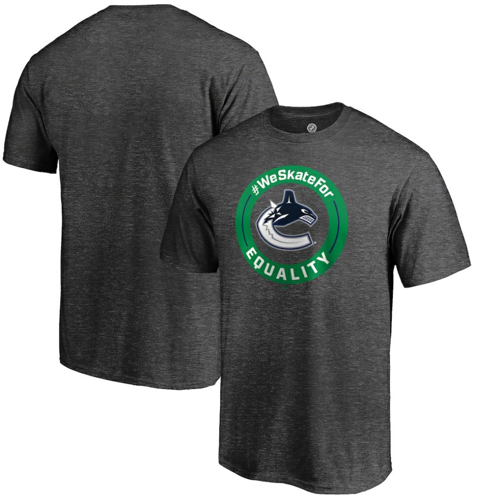 NHL Vancouver Canucks #WeSkateFor T-Shirt - Heather Gray