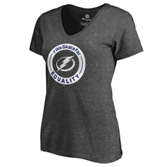 NHL Tampa Bay Lightning Women's #WeSkateFor V-Neck T-Shirt - Heather Gray