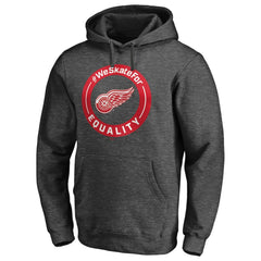 NHL Detroit Red Wings #WeSkateFor Pullover Hoodie - Heather Gray