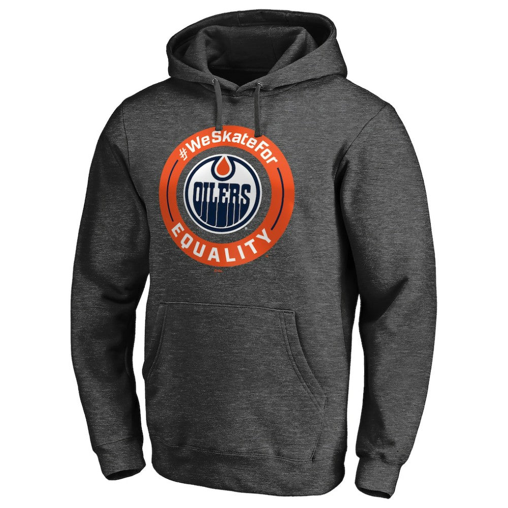 NHL Edmonton Oilers #WeSkateFor Pullover Hoodie - Heather Gray