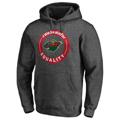 NHL Minnesota Wild #WeSkateFor Pullover Hoodie - Heather Gray