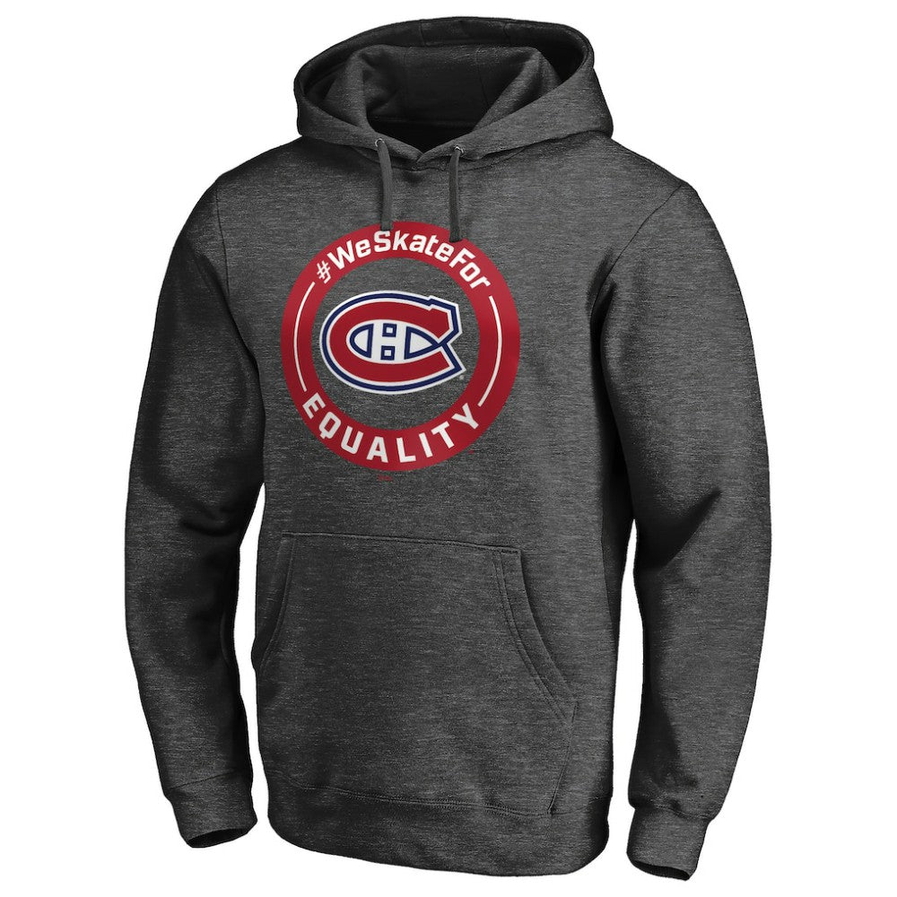 NHL Montreal Canadiens #WeSkateFor Pullover Hoodie - Heather Gray